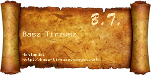 Basz Tirzusz névjegykártya